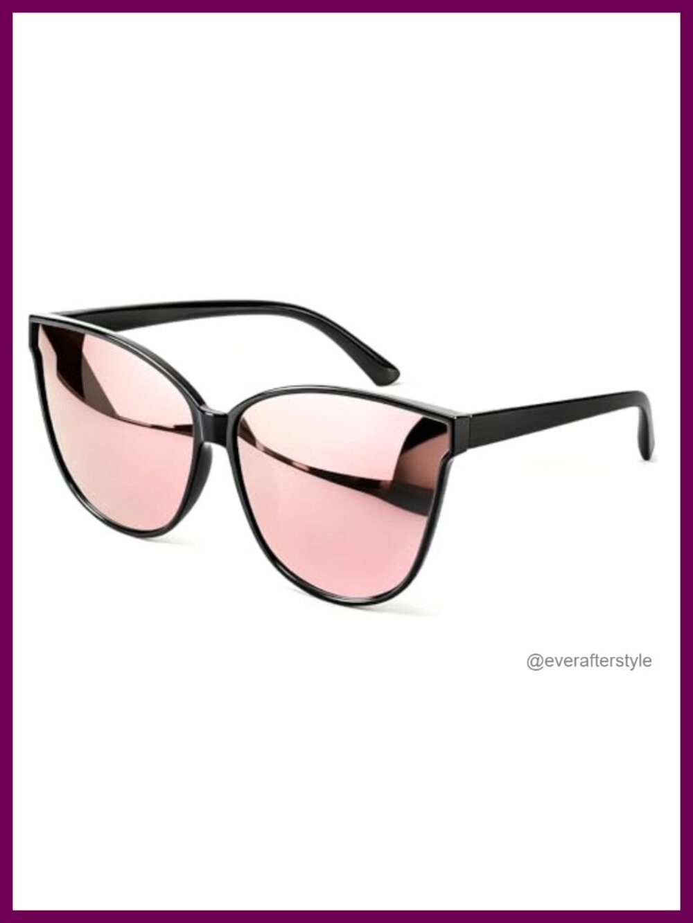 Oversize Polarized Cat Eye Sunglasses UV400 Full Frame for Large Faces